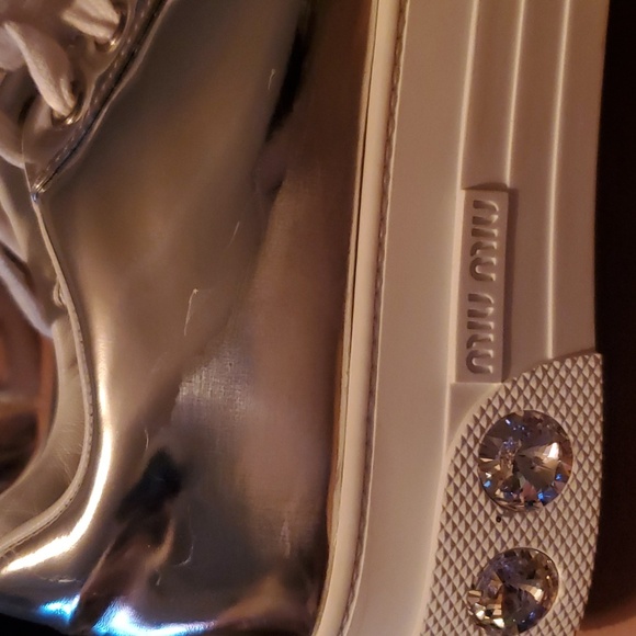 Miu Miu Calzatore Donna Argento Sneakers - Picture 4 of 9